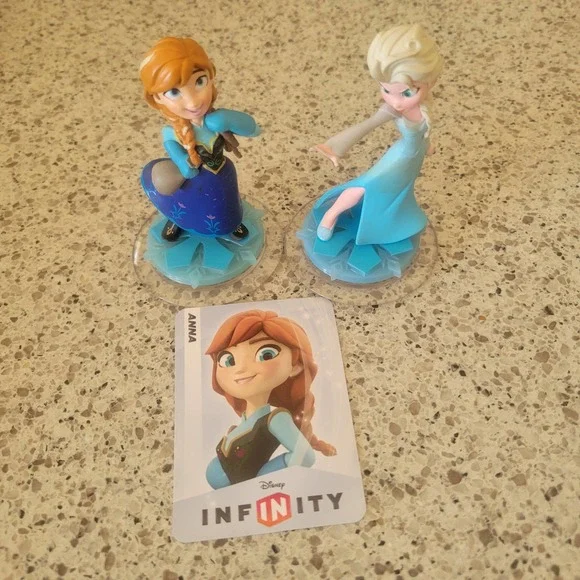 Elsa & Anna FROZEN DISNEY INFINITY 1.0 LOT Bundle Figure Characters/Card - Picture 1 of 7